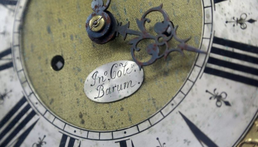Detail on clock dial