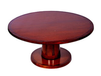 Modern round table following minimal refreshing and scratch removal